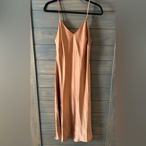 Rose gold silk like dress